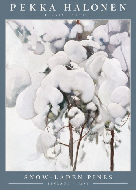 Pekka Halonen Snow-laden Pines No3 - Plakat