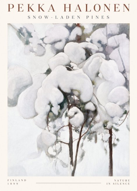 Pekka Halonen Snow-laden Pines No5 - Plakat