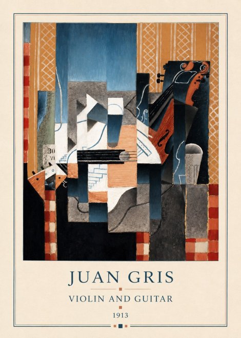 Juan Gris Violin and Guitar I No4 - Plakat