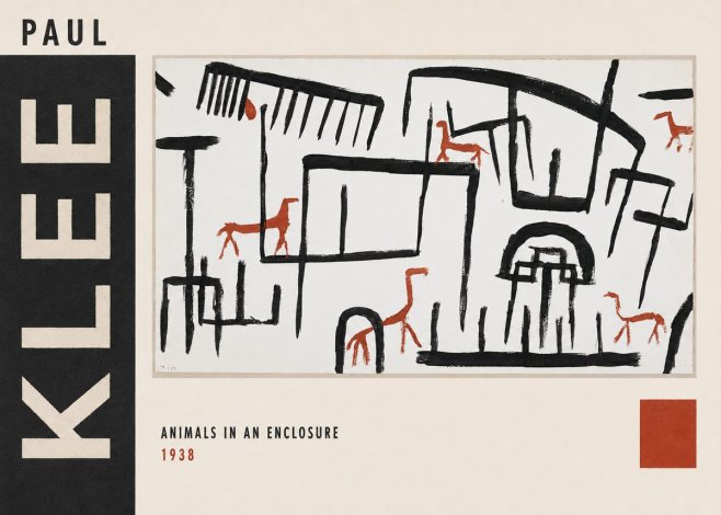 Paul Klee Animals in an Enclosure No3 - Plakat