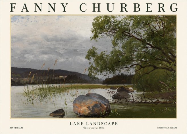 Fanny Churberg Lake Landscape No1 - Plakat