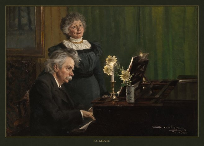 P.S. Krøyer Edvard Grieg Accompanying His Wife No5 - Plakat