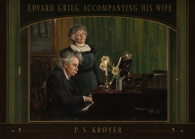 P.S. Krøyer Edvard Grieg Accompanying His Wife No6 - Plakat