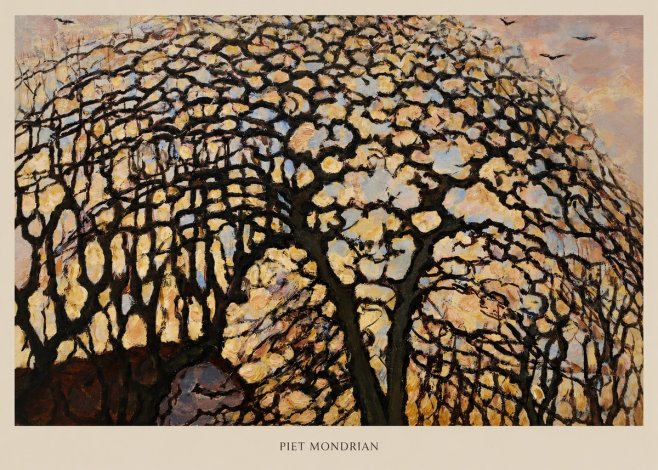 Piet Mondrian Avond (Evening); the Red Tree No6 - Plakat