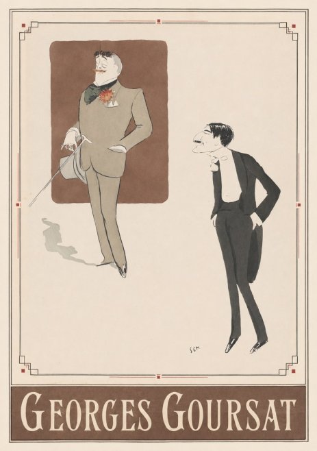 Georges Goursat Two Stylish Gentlemen No3 - Plakat