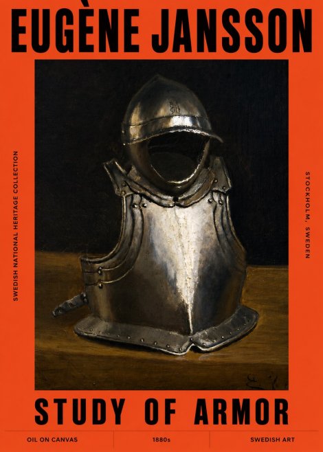 Eugène Jansson Study of Armor No2 - Plakat