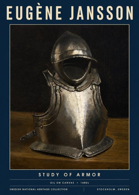 Eugène Jansson Study of Armor No3 - Plakat
