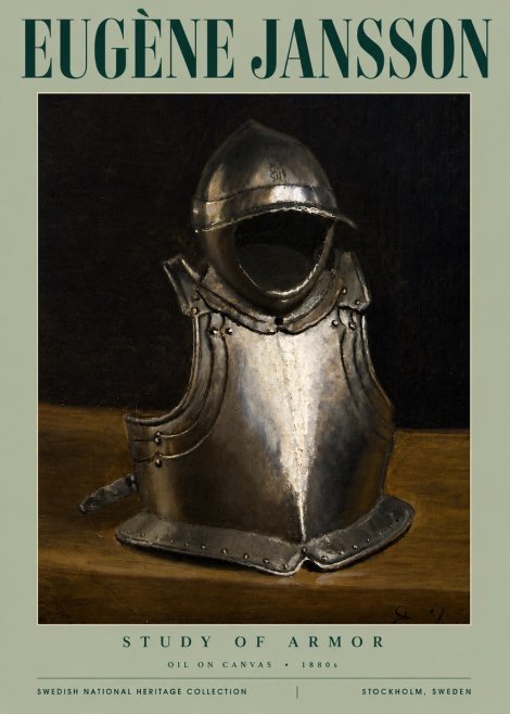 Eugène Jansson Study of Armor No4 - Plakat