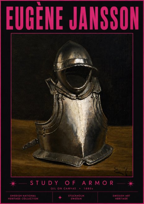 Eugène Jansson Study of Armor No6 - Plakat