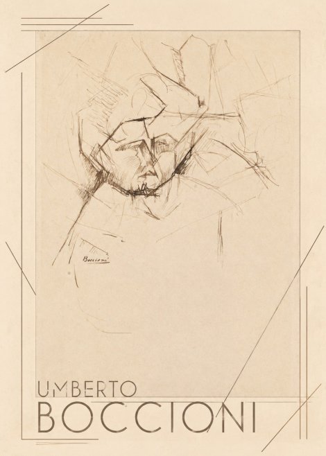Umberto Boccioni Head Study No1 - Plakat