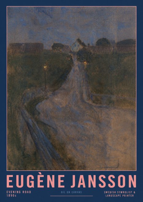 Eugène Jansson Evening Road No2 - Plakat
