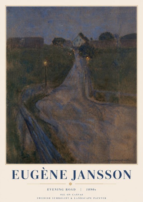 Eugène Jansson Evening Road No4 - Plakat