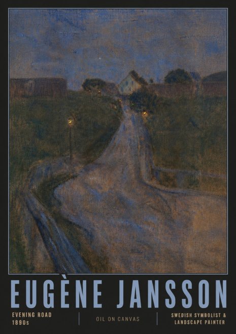 Eugène Jansson Evening Road No5 - Plakat