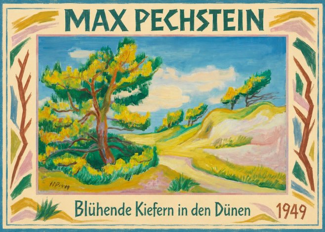 Max Pechstein Blühende Kiefern in Den Dünen No1 - Plakat