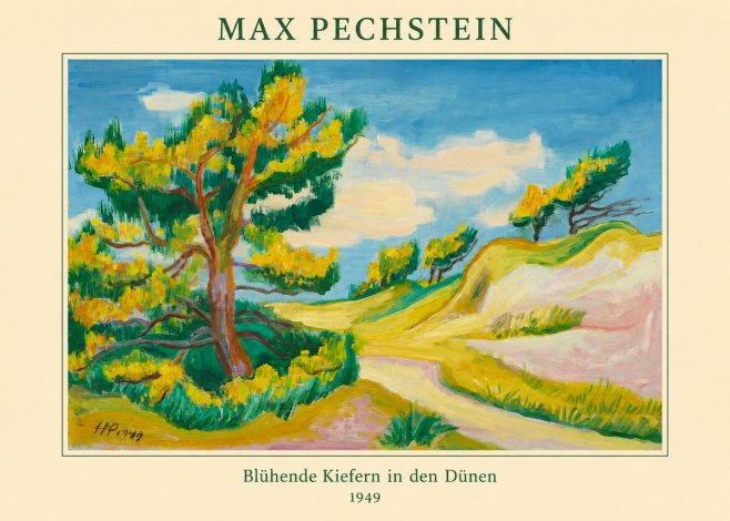 Max Pechstein Blühende Kiefern in Den Dünen No4 - Plakat