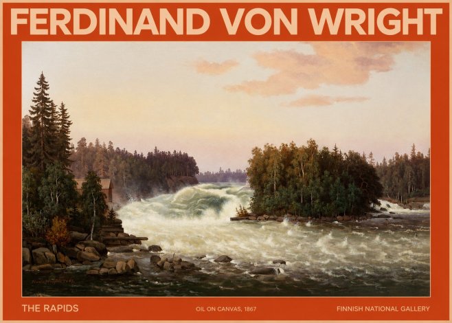 Ferdinand von Wright The Rapids No2 - Plakat