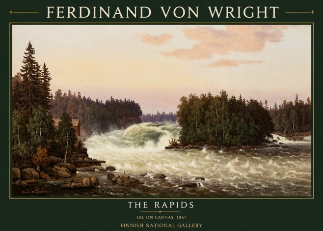 Ferdinand von Wright The Rapids No3 - Plakat