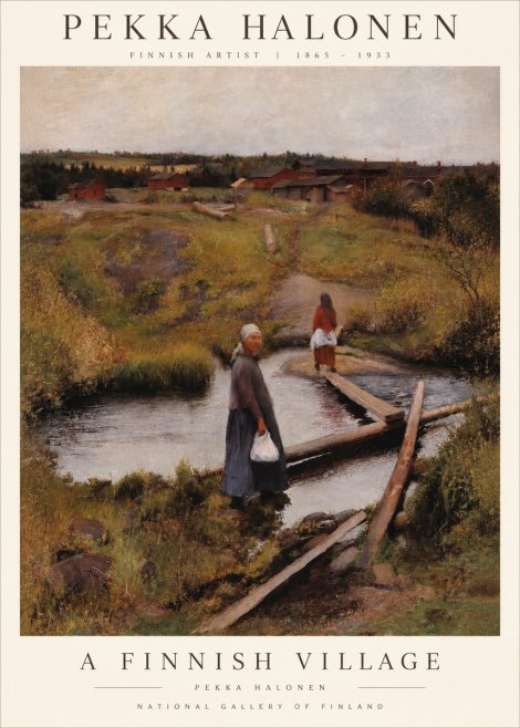 Pekka Halonen A Finnish Village No1 - Plakat