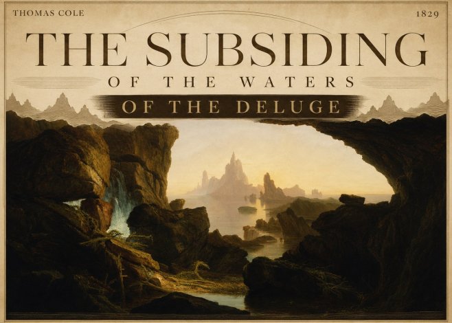 Thomas Cole The Subsiding of the Waters of the Deluge II No6 - Plakat