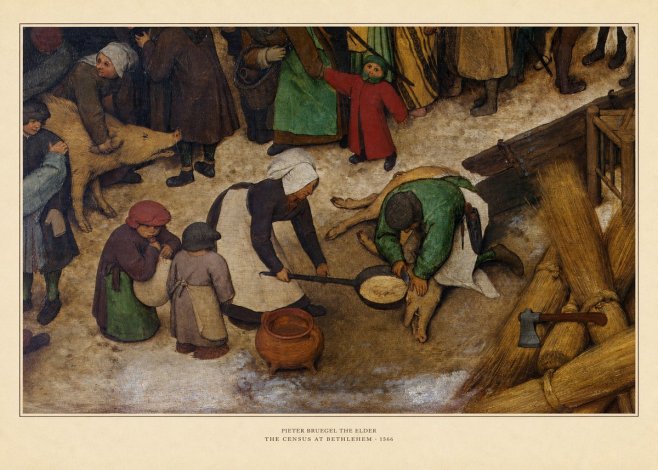 Pieter Bruegel The Census at Bethlehem VI No5 - Plakat