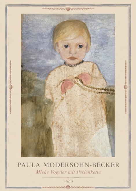 Paula Modersohn-Becker Mieke Vogeler Mit Perlenkette No2 - Plakat