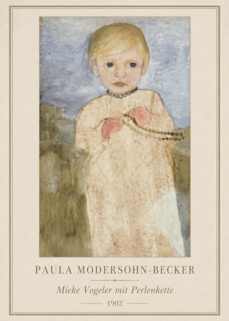 Paula Modersohn-Becker Mieke Vogeler Mit Perlenkette No5 - Plakat