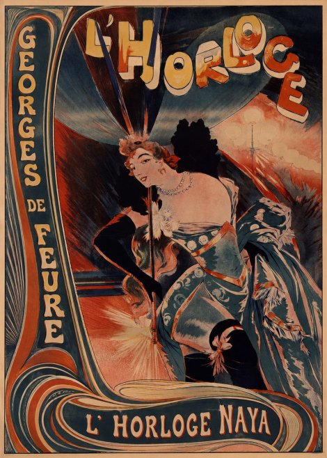 Georges de Feure L'horloge Naya No2 - Plakat