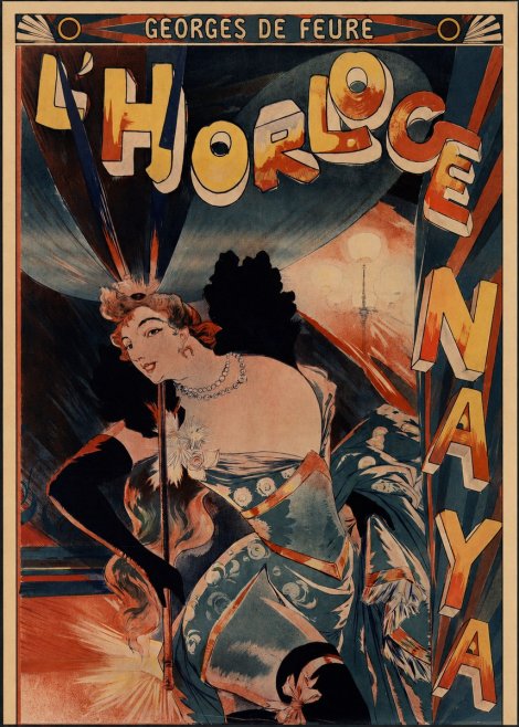 Georges de Feure L'horloge Naya No4 - Plakat