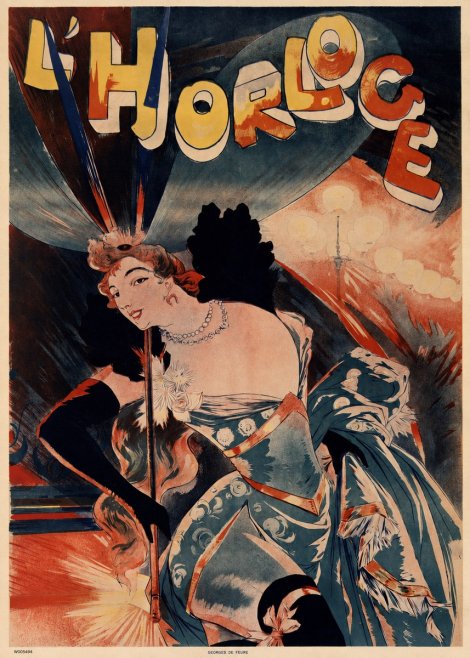 Georges de Feure L'horloge Naya No5 - Plakat