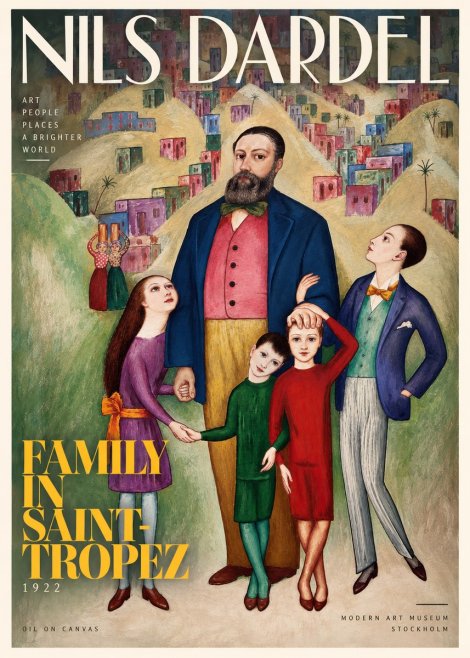 Nils Dardel Family in Saint-tropez No3 - Plakat