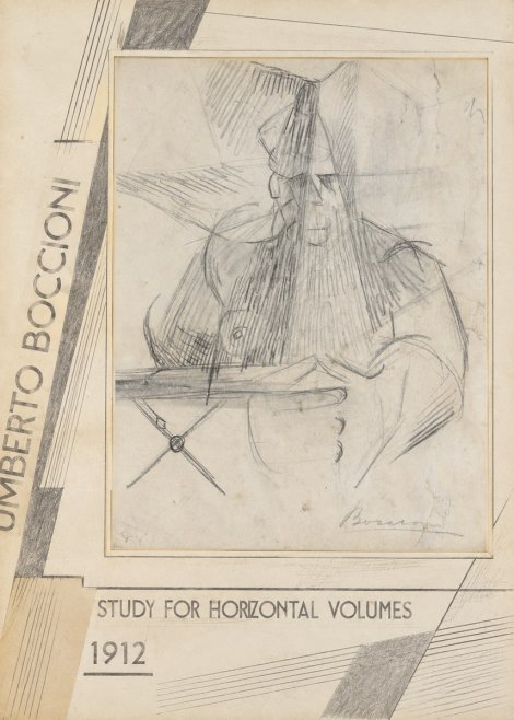 Umberto Boccioni Study for Horizontal Volumes No2 - Plakat
