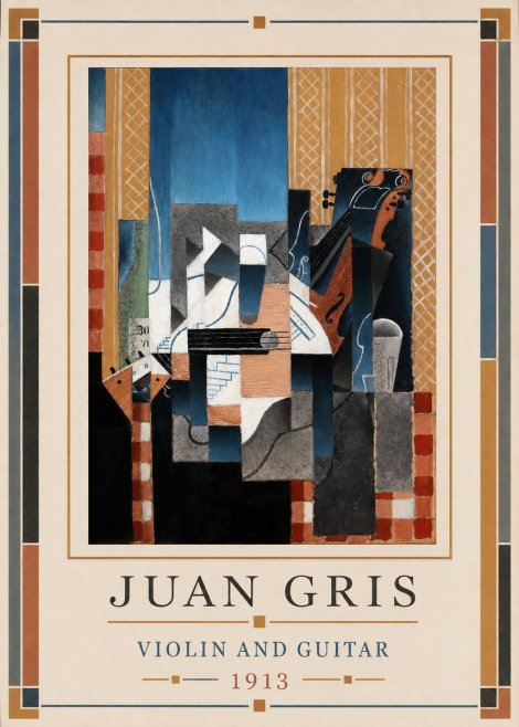 Juan Gris Violin and Guitar II No1 - Plakat