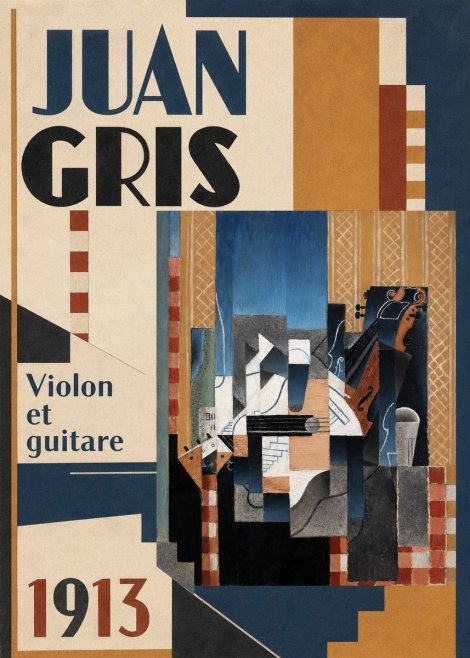 Juan Gris Violin and Guitar II No6 - Plakat
