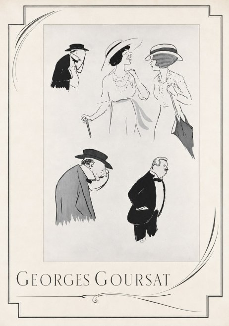 Georges Goursat Character Studies No2 - Plakat