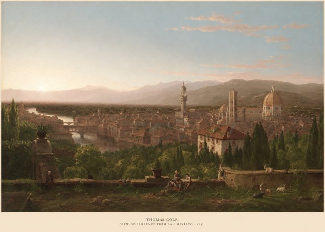 Thomas Cole View of Florence from San Miniato No6 - Plakat