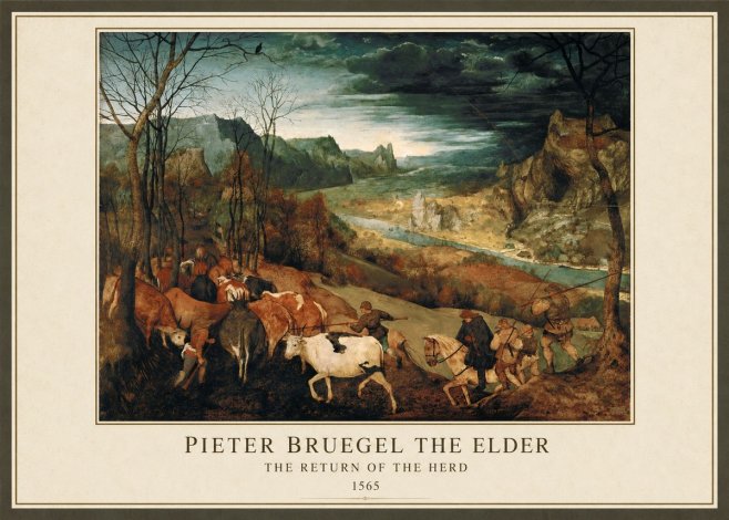Pieter Bruegel The Return of the Herd No1 - Plakat