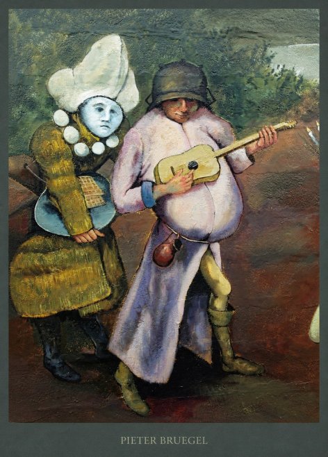 Pieter Bruegel Two Figures with a Lute No5 - Plakat