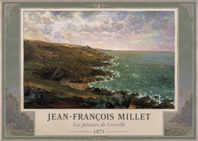 Jean-François Millet Les Falaises De Gréville No1 - Plakat