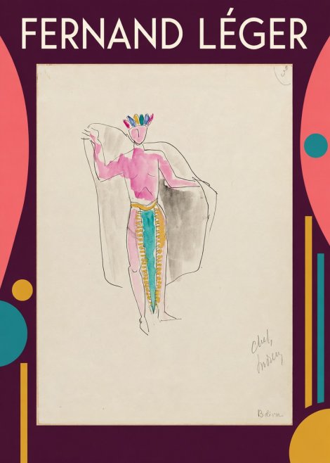 Fernand Léger Cheval, Indien No6 - Plakat