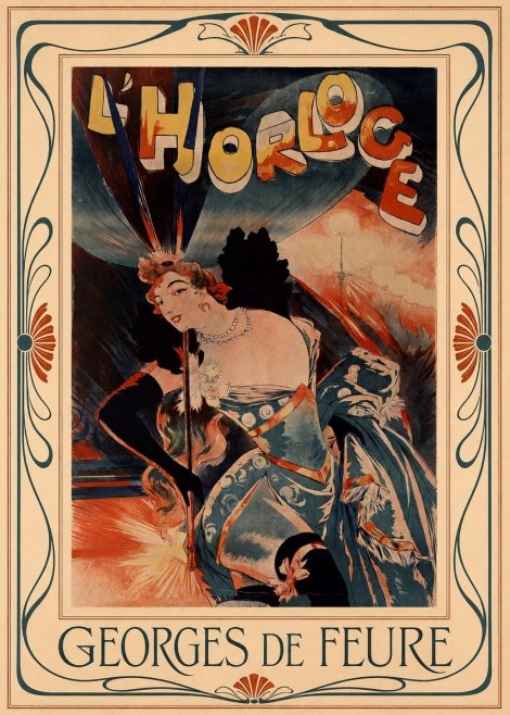Georges de Feure L'horloge III No1 - Plakat