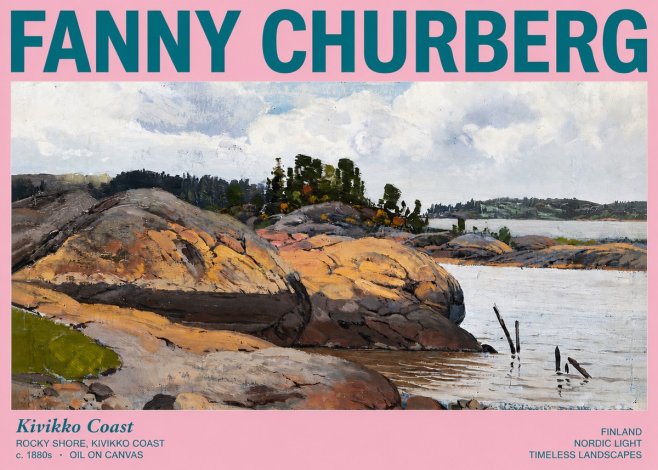 Fanny Churberg Rocky Shore · Kivikko Coast No3 - Plakat