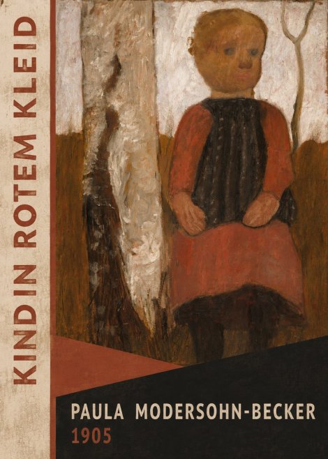 Paula Modersohn-Becker Kind in Rotem Kleid No3 - Plakat