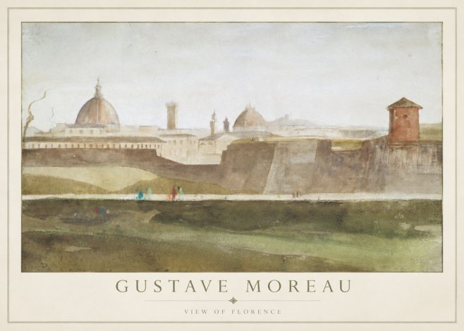 Gustave Moreau View of Florence No3 - Plakat