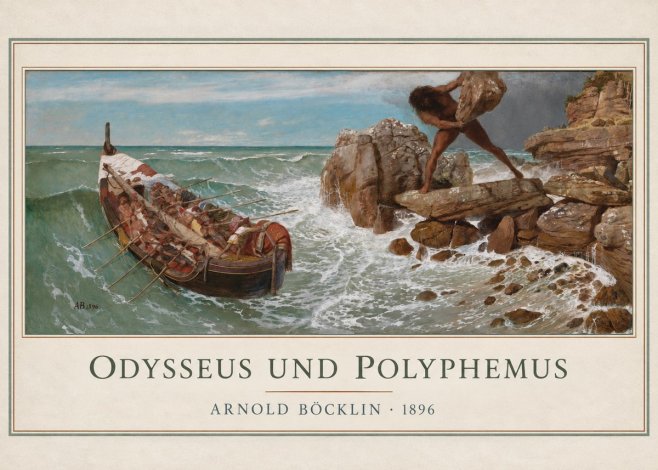 Arnold Böcklin Odysseus Und Polyphemus No1 - Plakat
