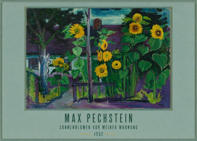 Max Pechstein Sonnenblumen Vor Meiner Wohnung No2 - Plakat