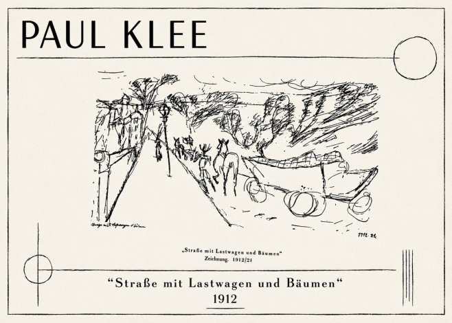 Paul Klee Straße Mit Lastwagen Und Bäumen No1 - Plakat