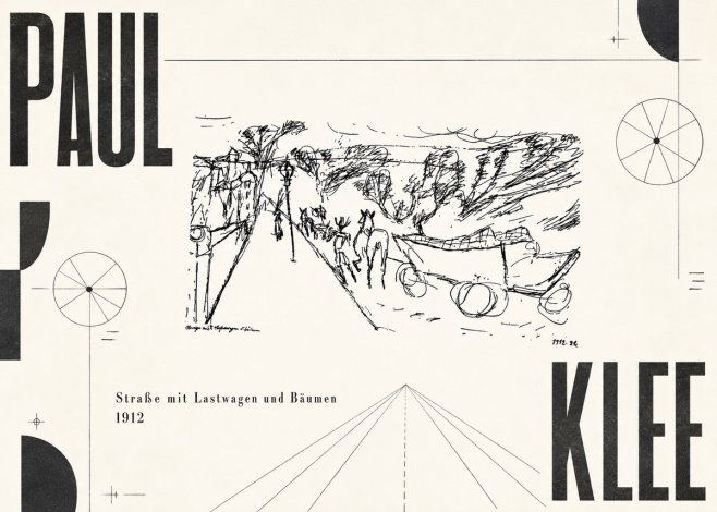 Paul Klee Straße Mit Lastwagen Und Bäumen No6 - Plakat