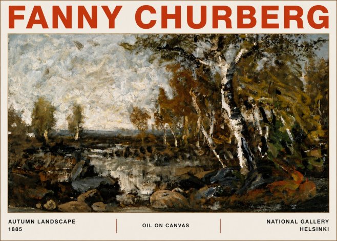 Fanny Churberg Autumn Landscape No5 - Plakat