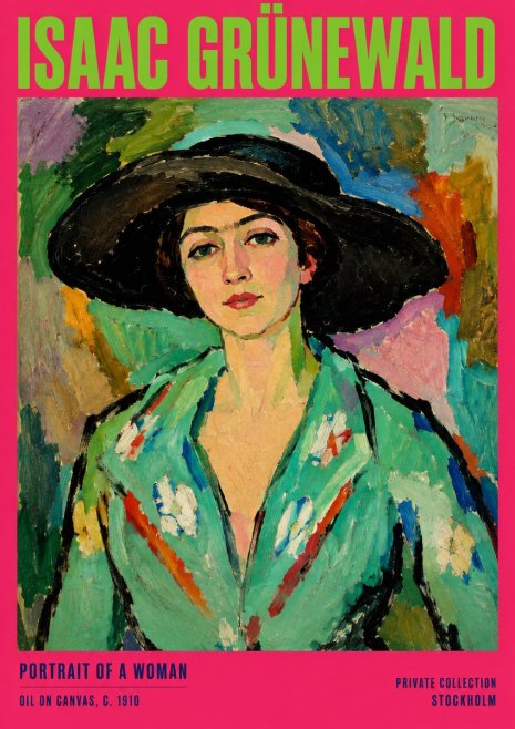 Isaac Grünewald Portrait of a Woman No2 - Plakat