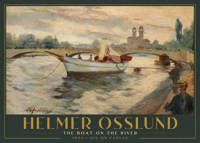 Helmer Osslund The Boat on the River No3 - Plakat